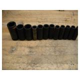 ASSORTED 1/2 IN DRIVE IMPACT SOCKETS