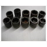 ASSORTED 3/4 DRIVE IMPACT SOCKETS