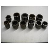 ASSORTED 3/4 DRIVE IMPACT SOCKETS