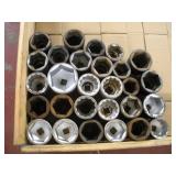 (29) 1 IN DRIVE IMPACT SOCKETS- LARGEST 3 7/8 IN