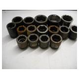 ASSORTED 1 IN DRIVE IMPACT SOCKETS