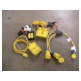 220V SPLITTER W/ HEAVY DUTY 115V SURGE PROTECTORS