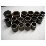ASSORTED 1 IN DRIVE IMPACT SOCKETS