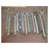 (15) LARGE ASSORTED COMBINATION WRENCHES