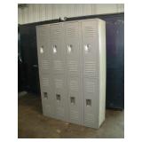 REPUBLIC 4 FT METAL STORAGE LOCKERS 48X15X72