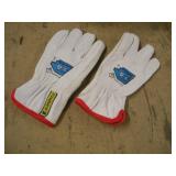 (36 PAIRS) LEATHER WORK GLOVES (12) XS & (24) S