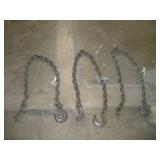 (3) 4 FT TOW CHAINS  12,000 LB CAPACITY