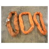 (3) 3 FT POLYESTER SLINGS - AMICK & CERTEX