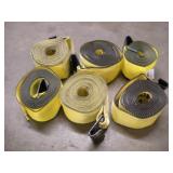(6)TRACTOR TRAILER/FLATBED NYLON STRAPS - -