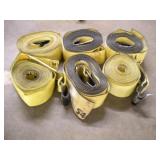 (6)TRACTOR TRAILER/FLATBED NYLON STRAPS - -
