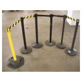 (6) RETRACTABLE TEMP BARRIERS