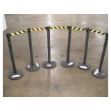 (6) RETRACTABLE TEMP BARRIERS