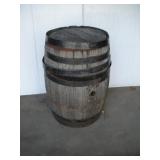 55 GAL WOODEN BARREL 35IN TALL