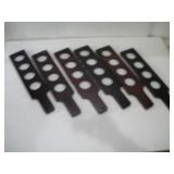 (6) WOODEN DRINK FLIGHT TRAYS