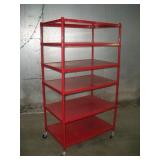 METAL SHELF ON WHEELS 36X24X68