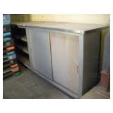 10 FT METAL CABINET W/ STAINLESS STEEL TOP