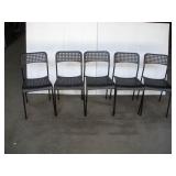 (5) METAL / PLASTIC STACKING OFFICE CHAIRS