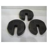 (3) STACKING TENT WEIGHTS