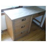 Thomas ville Pecan Desk 46x19x31 Inches Damaged