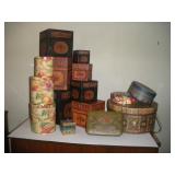 Decorative Boxes & Tins, largest 13" Decorative Boxes & Tins, largest 13"