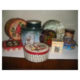 Holiday Boxes & Tins, largest 10"