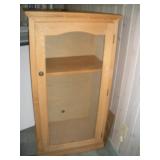 Glass Door Wood Composite Cabinet  26x17x49