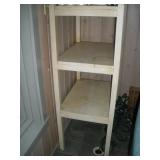 Wood Shelving Unit (No Contents)  25x18x49 Inches