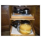 Contents Of 2 Shelves - Pots & Pans