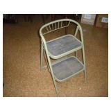 Metal Folding Step Stool  30 Inches Tall