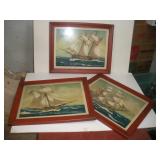 3 Nautical Prints  21x17 Inches