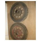(2) 19" Model A Spoked Rims - Tires Bad (2) 19" Model A Spoked Rims - Tires Bad