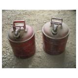 (2) Metal Gas Safety Cans (2) Metal Gas Safety Cans