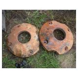 (2) Tractor Weights 17" / Marked WII