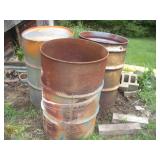 (3) 55 Gallon Drums (3) 55 Gallon Drums