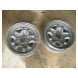 2 Steel Rally Rims,14x6 2 Steel Rally Rims,14x6