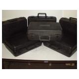 6 Black Hard Plastic Carry Cases New