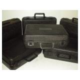 6 Black Hard Plastic Carry Cases New