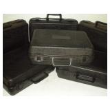 6 Black Hard Plastic Carry Cases New