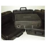 6 Black Hard Plastic Carry Cases New