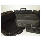 6 Black Hard Plastic Carry Cases New
