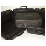6 Black Hard Plastic Carry Cases New