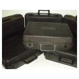 6 Black Hard Plastic Carry Cases New