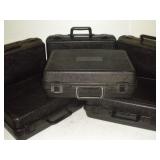6 Black Hard Plastic Carry Cases New