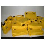 14 Yellow Hard Plastic Carry Cases New