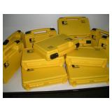 14 Yellow Hard Plastic Carry Cases New