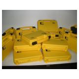 14 Yellow Hard Plastic Carry Cases New