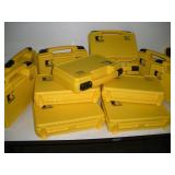 14 Yellow Hard Plastic Carry Cases New