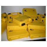 14 Yellow Hard Plastic Carry Cases New
