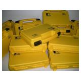 14 Yellow Hard Plastic Carry Cases New