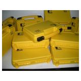 14 Yellow Hard Plastic Carry Cases New